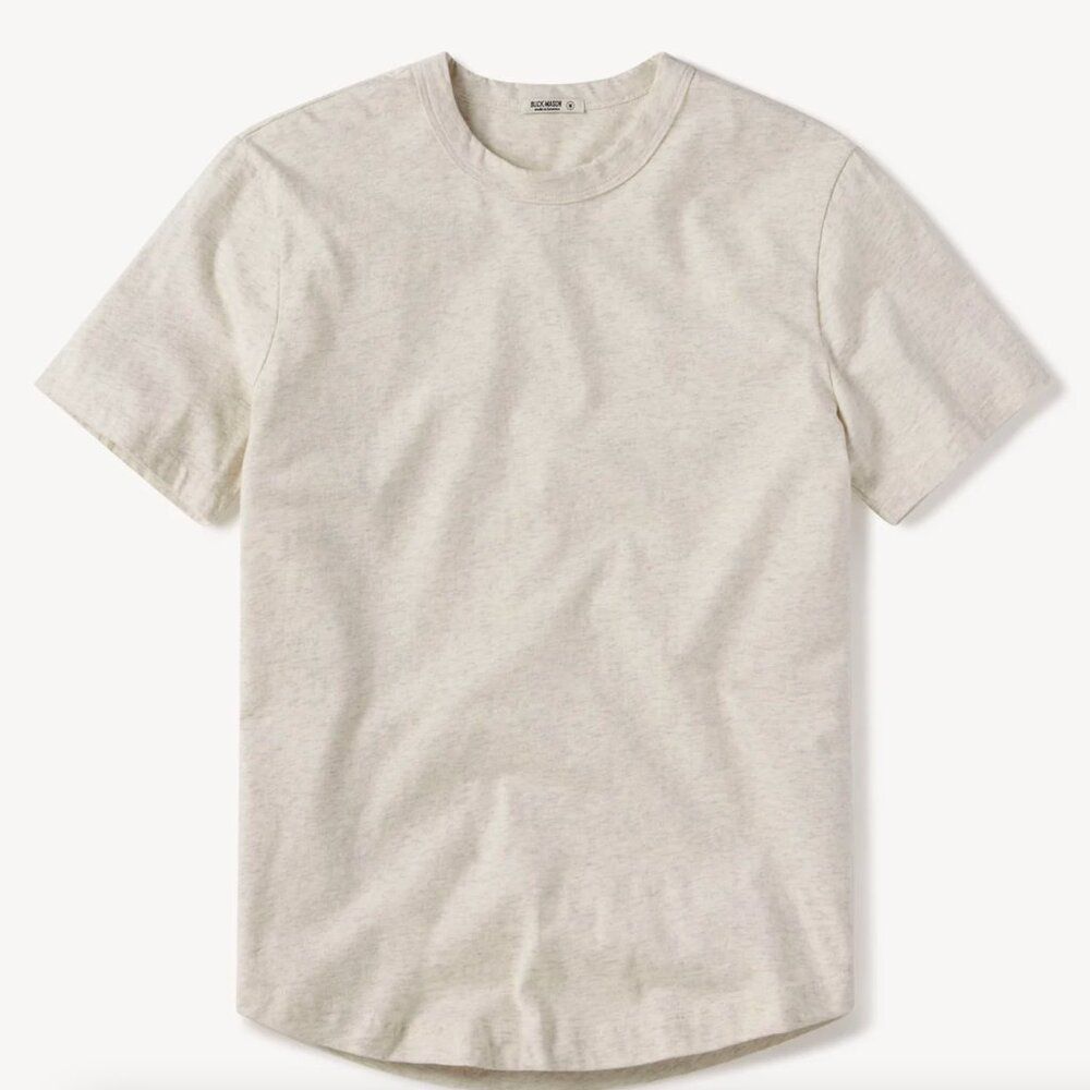 Buck Mason Men's Pima Curved Hem Cotton Short Sleeve Tee Size XS